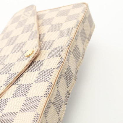 White Fabric Louis Vuitton Pochette Felicie